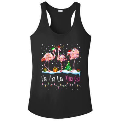 Fa La La La Mingo Flamingo Christmas  Xmas Ladies PosiCharge Competitor Racerback Tank