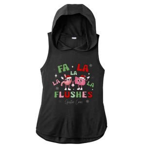 Fa La La La Flushes Gastro Crew Christmas Gi Nurse Ladies PosiCharge Tri-Blend Wicking Draft Hoodie Tank