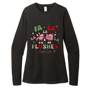 Fa La La La Flushes Gastro Crew Christmas Gi Nurse Womens CVC Long Sleeve Shirt