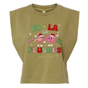 Fa La La La Flushes Gastro Crew Christmas Gi Nurse Garment-Dyed Women's Muscle Tee