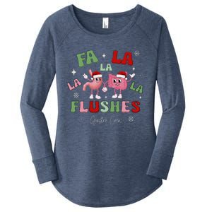 Fa La La La Flushes Gastro Crew Christmas Gi Nurse Women's Perfect Tri Tunic Long Sleeve Shirt