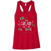 Fa La La La Flushes Gastro Crew Christmas Gi Nurse Women's Racerback Tank