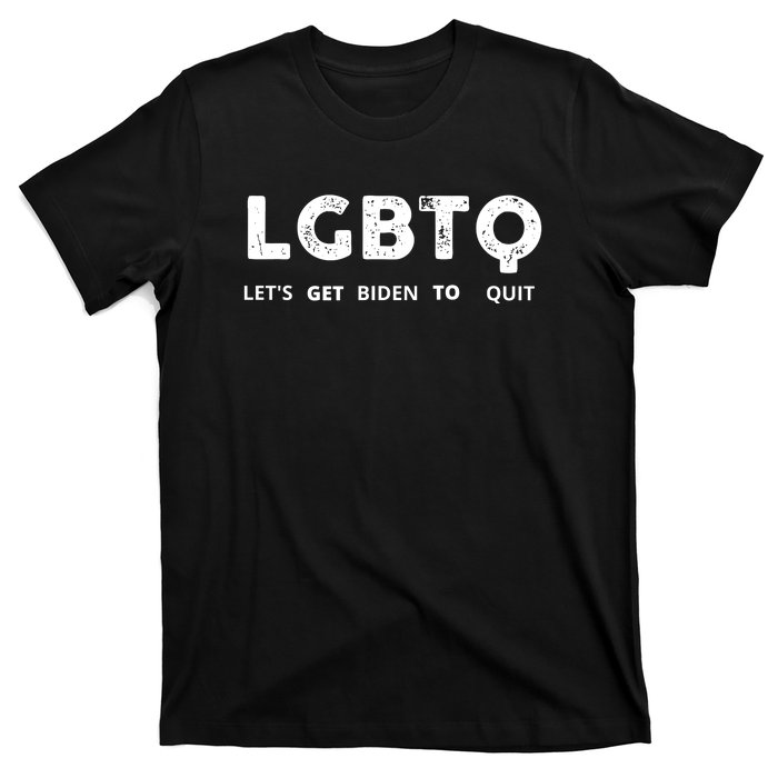 Funny LGBTQ Let's Get Biden To Quit Parody Design 2021 T-Shirt