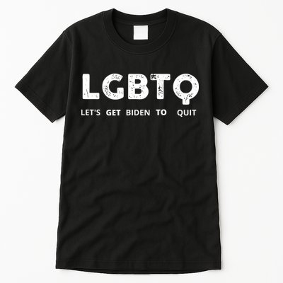 Funny LGBTQ Let's Get Biden To Quit Parody Design 2021 Tall T-Shirt