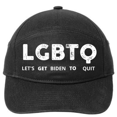 Funny LGBTQ Let's Get Biden To Quit Parody Design 2021 7-Panel Snapback Hat