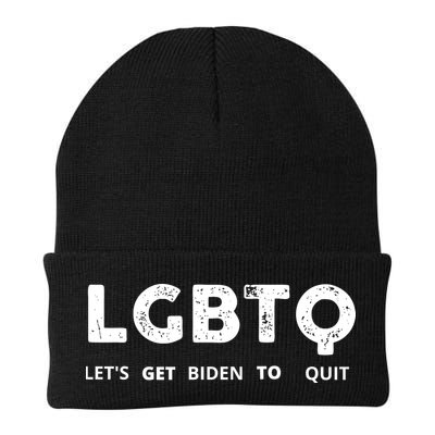 Funny LGBTQ Let's Get Biden To Quit Parody Design 2021 Beanie