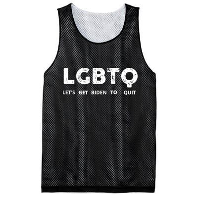 Funny LGBTQ Let's Get Biden To Quit Parody Design 2021 Mesh Reversible Basketball Jersey Tank
