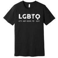 Funny LGBTQ Let's Get Biden To Quit Parody Design 2021 Premium T-Shirt