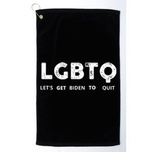 Funny LGBTQ Let's Get Biden To Quit Parody Design 2021 Platinum Collection Golf Towel