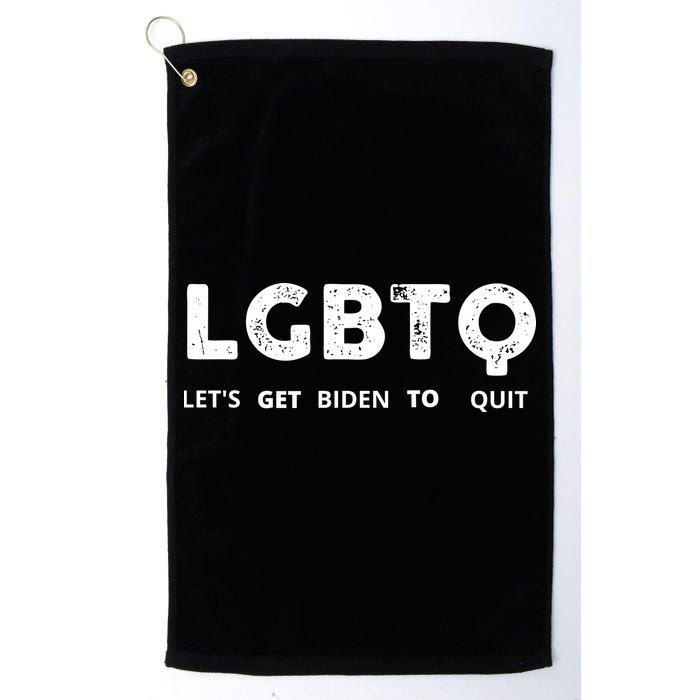 Funny LGBTQ Let's Get Biden To Quit Parody Design 2021 Golf Towel