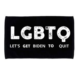 Funny LGBTQ Let's Get Biden To Quit Parody Design 2021 Microfiber Hand Towel