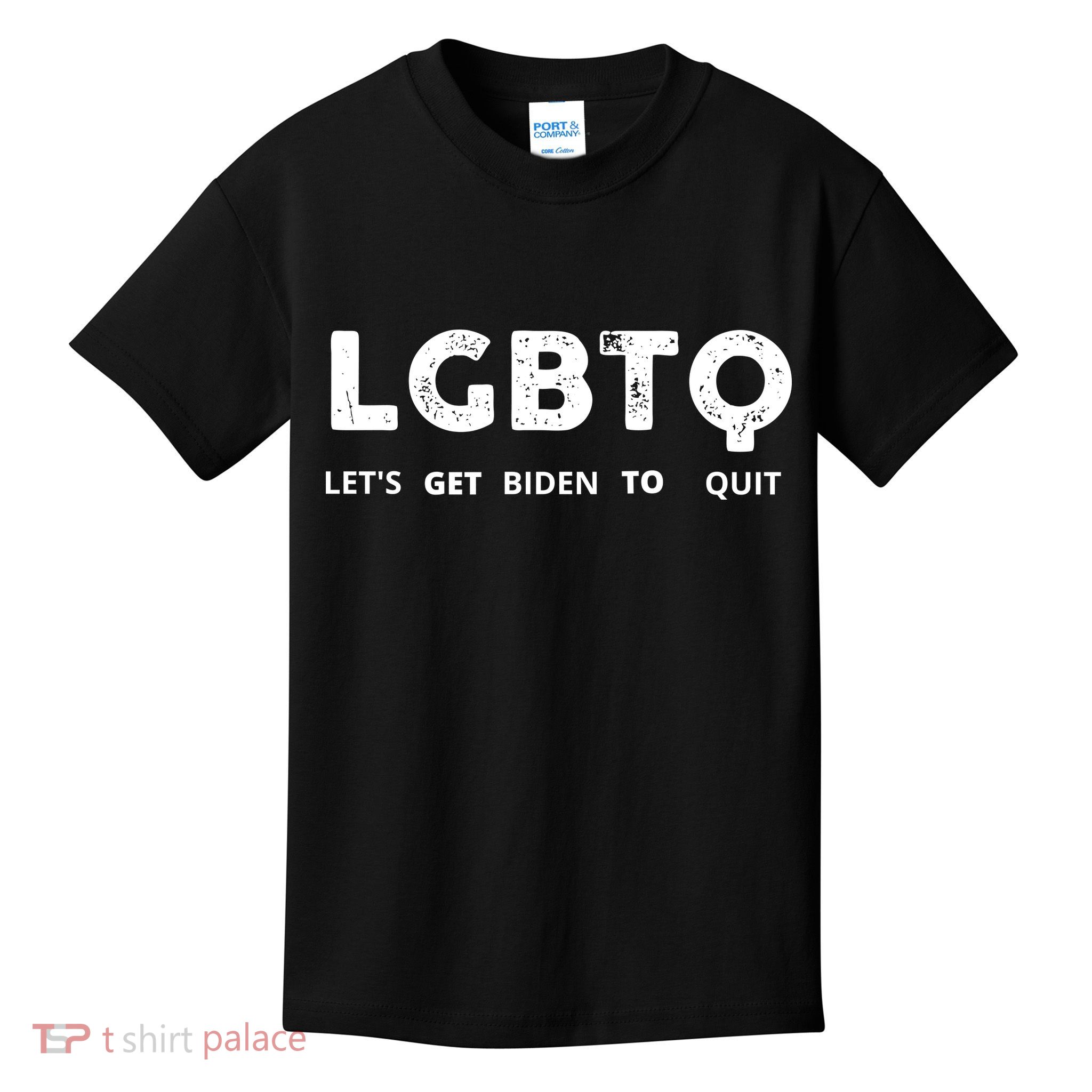Funny LGBTQ Let's Get Biden To Quit Parody Design 2021 Kids T-Shirt
