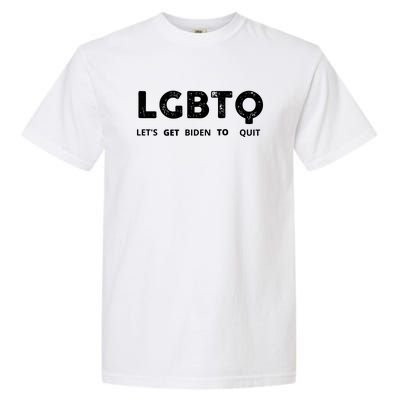 Funny LGBTQ Let's Get Biden To Quit Parody Design 2021 Garment-Dyed Heavyweight T-Shirt