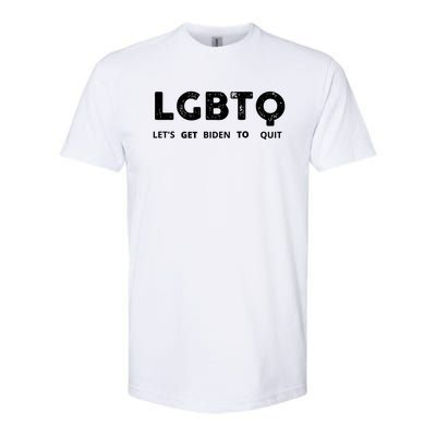 Funny LGBTQ Let's Get Biden To Quit Parody Design 2021 Softstyle CVC T-Shirt