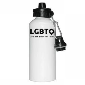 Funny LGBTQ Let's Get Biden To Quit Parody Design 2021 Aluminum Water Bottle 