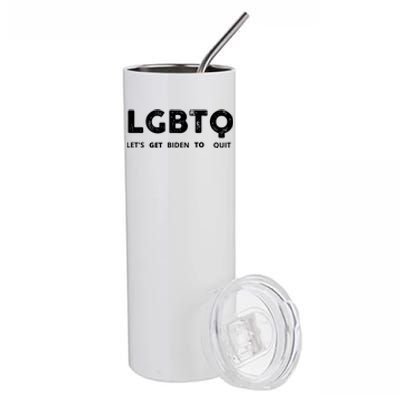 Funny LGBTQ Let's Get Biden To Quit Parody Design 2021 Stainless Steel Tumbler