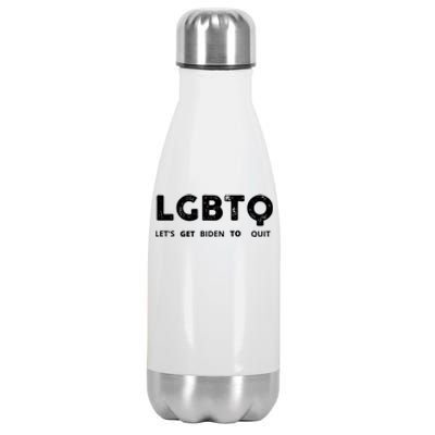 Funny LGBTQ Let's Get Biden To Quit Parody Design 2021 Stainless Steel Insulated Water Bottle