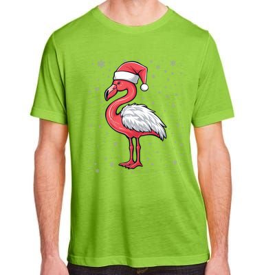 Fa La La Mingo Cute Flamingo Christmas Santa Hat Bird Cute Gift Adult ChromaSoft Performance T-Shirt