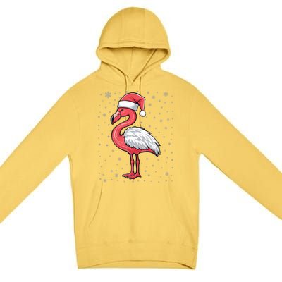 Fa La La Mingo Cute Flamingo Christmas Santa Hat Bird Cute Gift Premium Pullover Hoodie