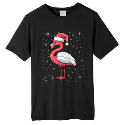 Fa La La Mingo Cute Flamingo Christmas Santa Hat Bird Cute Gift Tall Fusion ChromaSoft Performance T-Shirt