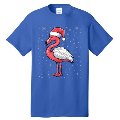 Fa La La Mingo Cute Flamingo Christmas Santa Hat Bird Cute Gift Tall T-Shirt