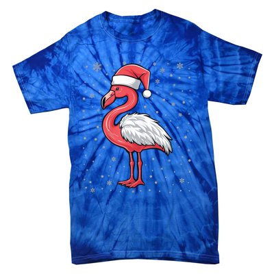 Fa La La Mingo Cute Flamingo Christmas Santa Hat Bird Cute Gift Tie-Dye T-Shirt