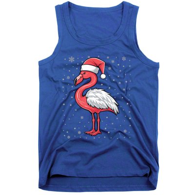 Fa La La Mingo Cute Flamingo Christmas Santa Hat Bird Cute Gift Tank Top