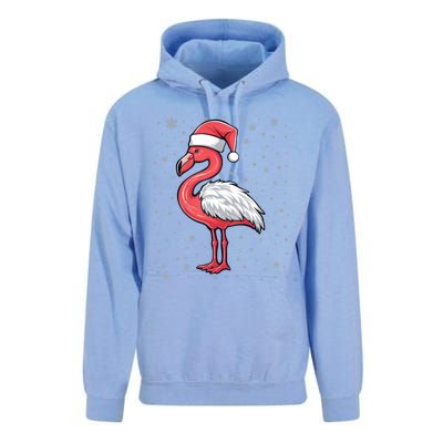 Fa La La Mingo Cute Flamingo Christmas Santa Hat Bird Cute Gift Unisex Surf Hoodie