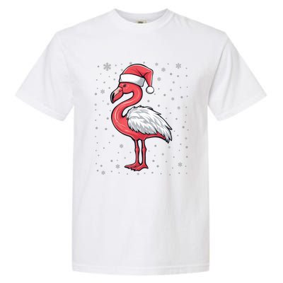 Fa La La Mingo Cute Flamingo Christmas Santa Hat Bird Cute Gift Garment-Dyed Heavyweight T-Shirt