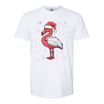 Fa La La Mingo Cute Flamingo Christmas Santa Hat Bird Cute Gift Softstyle CVC T-Shirt