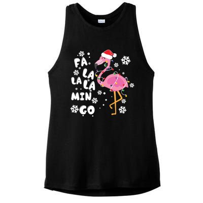 Fa La La La Mingo Time Cute Gift Ladies PosiCharge Tri-Blend Wicking Tank