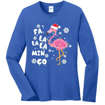 Fa La La La Mingo Time Cute Gift Ladies Long Sleeve Shirt