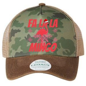 Fa La La Mingo Flamingo Christmas Gift Legacy Tie Dye Trucker Hat