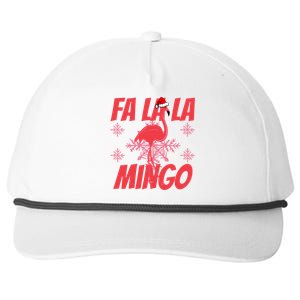 Fa La La Mingo Flamingo Christmas Gift Snapback Five-Panel Rope Hat