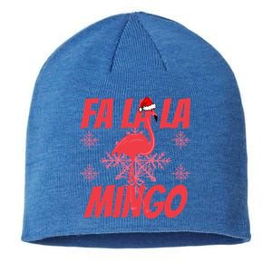 Fa La La Mingo Flamingo Christmas Gift Sustainable Beanie