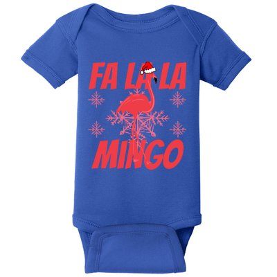 Fa La La Mingo Flamingo Christmas Gift Baby Bodysuit