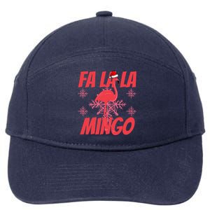 Fa La La Mingo Flamingo Christmas Gift 7-Panel Snapback Hat