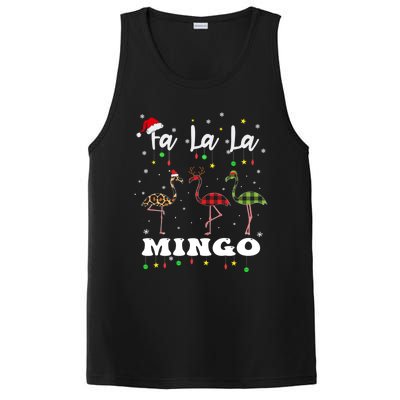 Fa La La Mingo Christmas Flamingo Tree Lights Santa Family Gift PosiCharge Competitor Tank