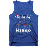 Fa La La Mingo Christmas Flamingo Tree Lights Santa Family Gift Tank Top