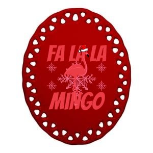 Fa La La MinGo Christmas Ceramic Oval Ornament