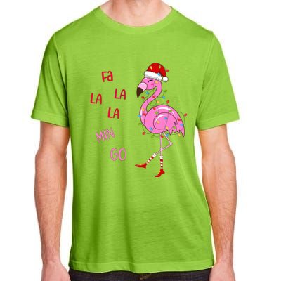 Fa La La Mingo Christmas Flamingo Tree Lights Santa Flamingo Meaningful Gift Adult ChromaSoft Performance T-Shirt