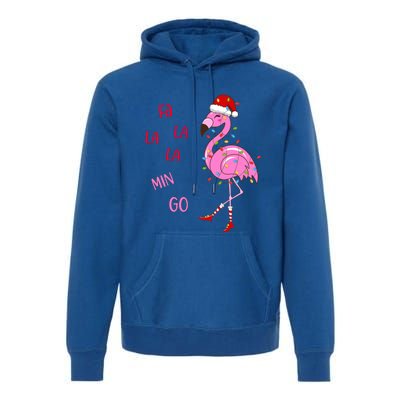 Fa La La Mingo Christmas Flamingo Tree Lights Santa Flamingo Meaningful Gift Premium Hoodie