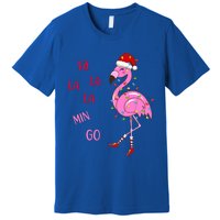 Fa La La Mingo Christmas Flamingo Tree Lights Santa Flamingo Meaningful Gift Premium T-Shirt