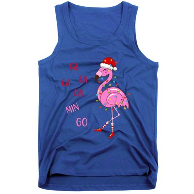 Fa La La Mingo Christmas Flamingo Tree Lights Santa Flamingo Meaningful Gift Tank Top