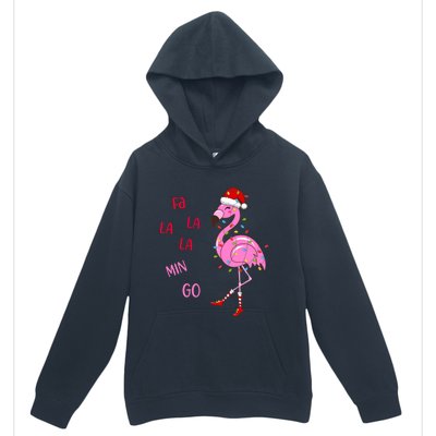 Fa La La Mingo Christmas Flamingo Tree Lights Santa Flamingo Meaningful Gift Urban Pullover Hoodie