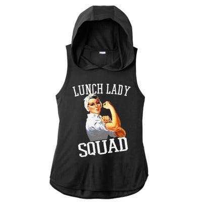 Funny Lunch Lady Gifts Cafeteria Worker Lunch Lady Squad Ladies PosiCharge Tri-Blend Wicking Draft Hoodie Tank