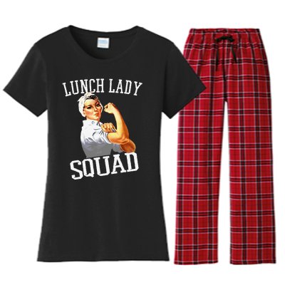 Funny Lunch Lady Gifts Cafeteria Worker Lunch Lady Squad Women's Flannel Pajama Set