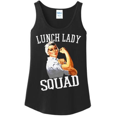 Funny Lunch Lady Gifts Cafeteria Worker Lunch Lady Squad Ladies Essential Tank