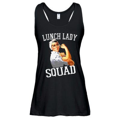 Funny Lunch Lady Gifts Cafeteria Worker Lunch Lady Squad Ladies Essential Flowy Tank