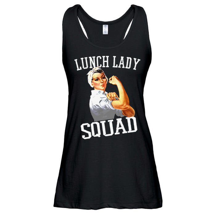 Funny Lunch Lady Gifts Cafeteria Worker Lunch Lady Squad Ladies Essential Flowy Tank